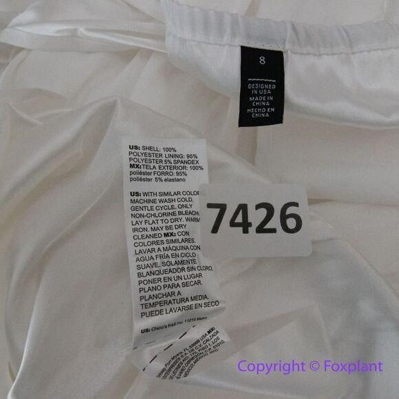 New! White House Black Market Long Sleeve Eyelet Shirt Dress mini, size 8 - Picture 16 of 16